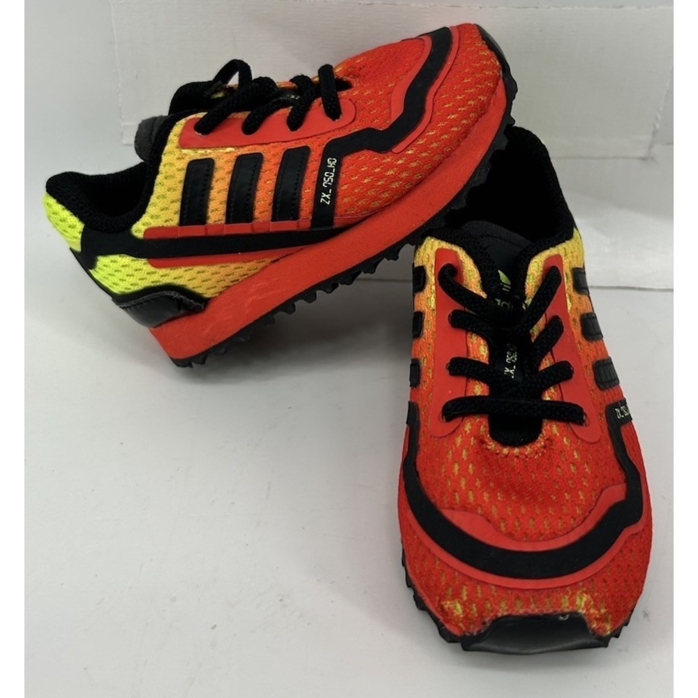 Adidas ZX 750 HD "Heatmap" Sneaker Solar Yellow Hines Red Toddler Size 4T